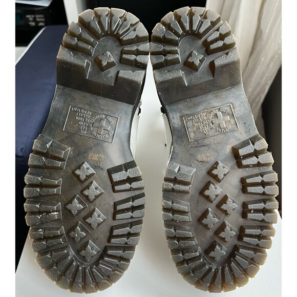 DR. MARTENS Jadon 8-Eye Boot - White Polished Smooth Leather - Picture 4 of 8